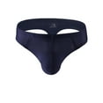 thumbnail image 1 of ZQUUVOU Men's T Back Briefs Casual Solid Low Waist Support Pouch Underwear (Blue,3XL), 1 of 3