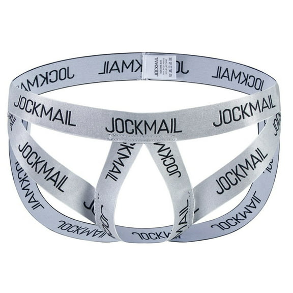 ZQUUVOU Men's T-Back Briefs Print Fitness Sport Breathable Underwear (Silver,Free Size)