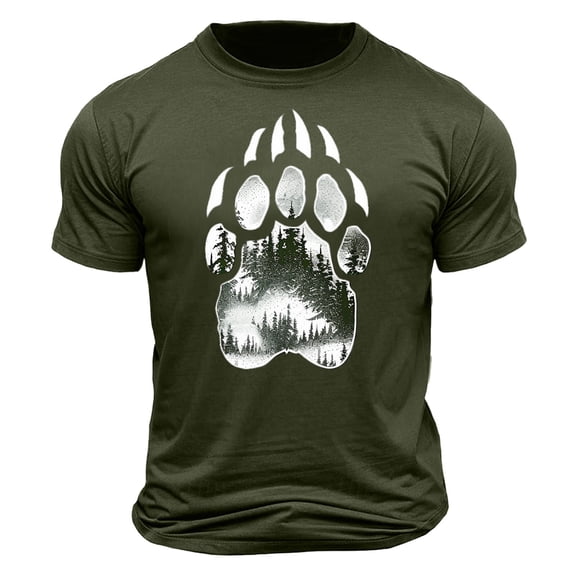 ZQUUVOU Men's T-Shirt Casual Short Sleeve Print Crew Neck Shirt (A-Green,M)