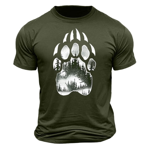 Zwiiyzr Men's T-Shirt Casual Short Sleeve Print Crew Neck Shirt (A-Green,XL)