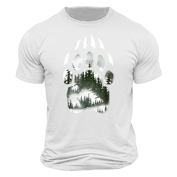 ZQUUVOU Men's T-Shirt Casual Short Sleeve Print Crew Neck Shirt (A-White,S)