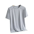 thumbnail image 1 of ZQUUVOU Men's T-Shirt Ice Silk Breathable Crew Neck Short Sleeved Casual Sports T-Shirt (Gray,3XL), 1 of 4