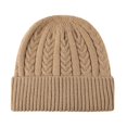 thumbnail image 1 of ZQUUVOU Men's Thermal Knit Beanie Plush Lined Thick Winter Hat Ear Protection Outdoor Fleece Lined Skull Cap Khaki C, 1 of 4