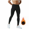 thumbnail image 1 of ZQUUVOU Men's Thermal Underwear Pants Fleece Lined Running Tights Leggings Athletic Ski Base Layer Bottoms Cold Weather Black, 1 of 9