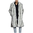thumbnail image 1 of ZQUUVOU Men's Winter Fleece Jacket Long Sleeve Solid Color Turn Down Collar Coat (Silver,4XL), 1 of 9