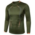 thumbnail image 1 of ZQUUVOU Men's Workout Shirt Moisture Wicking Sport Long Sleeve Casual Quick Dry Comfortable Gym Training Wear Tops Olive Green, 1 of 4