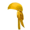thumbnail image 1 of ZQUUVOU Men's and Women's Durag Long-Tail Headwraps Silky Satin Pirate Cap Hip-hop Bandana Hat Sleep Hair Headband Gold, 1 of 4