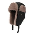 thumbnail image 1 of ZQUUVOU Men's and Women's Plush Russian Hat Winter Cozy Full Hood Earflap Hat Warm Ski Hunting Cycling Trapper Hats Black, 1 of 5