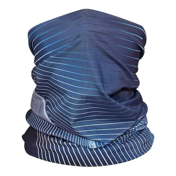 ZQUUVOU Men's and Women's Printed Neck Gaiter Washable Balaclava Sun Protection Bandana Scarf Mask Hiking Fishing Face Mask Dark Blue A