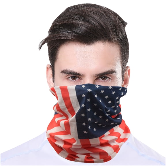 ZQUUVOU Men's and Women's Printed Neck Gaiter Washable Balaclava Sun Protection Bandana Scarf Mask Hiking Fishing Face Mask Red E