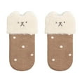 thumbnail image 1 of ZQUUVOU Newborn Baby Infant Fuzzy Socks Thicken Cartoon Cute Cotton Socks Baby Boys Girls Socks Ankle Socks Coffee A, 1 of 1