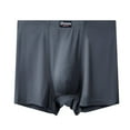 thumbnail image 1 of ZQUUVOU Plus Size Men's Boxer Briefs Cotton Middle Waist Solid Color Underwear (Dark Gray,8XL), 1 of 3