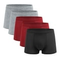 thumbnail image 1 of ZQUUVOU Plus Size Men's Boxer Briefs High Elasticity Underwear 5 Pack (Gray,2XL), 1 of 3