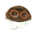thumbnail image 1 of ZQUUVOU Plush Leather Cap for Kids Toddlers Soft Warm Hat with Fleece Warm Hat with Goggles Hat with Earmuffs Coffee, 1 of 7