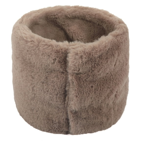 ZQUUVOU Plush Neck Wamer for Women Men Winter Scarf with Warmth High Neck Thick Solid Color Ski Neck Gaiter Face Scarf Khaki