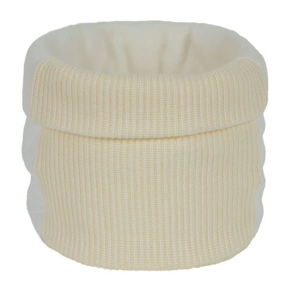 ZQUUVOU Plush Neck Warmer for Women Men Fall Winter Warm Scarf Gaitor Knitted Soft Thickened Solid Color Warm Neck Cover White