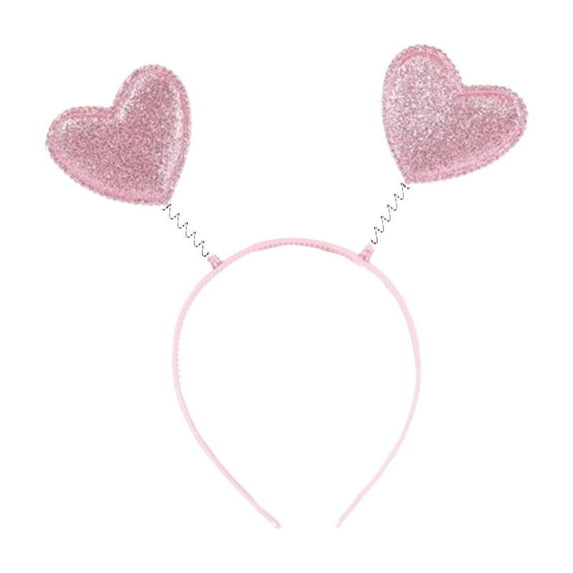 ZQUUVOU Red Heart Headband for Women Sequin Red Accessories Cute Valentine Birthday Wedding Party Hair Accessories Pink B