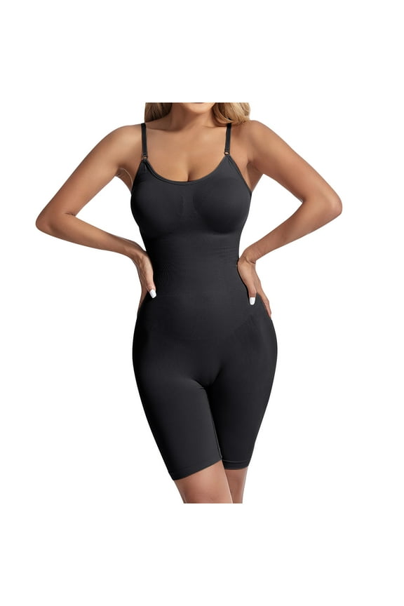Shapewear Bodysuits for Women Tummy Control Seamless Snatched Waist Butt Lifting Shapewear Full Body Shaper Black C