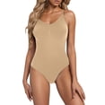 thumbnail image 1 of ZQUUVOU Shapewear Tummy Control for Women Seamless Bodysuit with Adjustable Straps Lightweight Body Shaper Suits Beige, 1 of 7