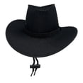 thumbnail image 1 of ZQUUVOU Straw Cowboy Hat for Men Summer Embossed Shapeable Breathable Sun Hat Wide Brim Resort Beach Cap Fishing Outdoor Black, 1 of 2