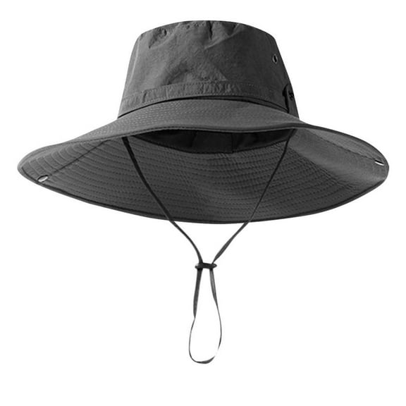 ZQUUVOU Sun Hat for Men Women Fishing Hat Unisex Adjustable Sun Protection Hiking Waterproof Windproof Outdoor Camping Sun Hat Gray