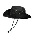thumbnail image 1 of ZQUUVOU Sun Hat for Men Women Outdoor UV Protection Safari Hat for Fishing Hiking Gardening Breathable Cowboy Hat Black, 1 of 3
