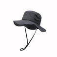 thumbnail image 1 of ZQUUVOU Sun Hat for Men Women Waterproof Quick Dry Bucket Hats Solid Color Packable Foldable Rain Sun Hat Lightweight Hiking Hat Gray, 1 of 4