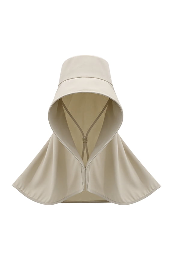 Sun Hat for Men Women with Neck Flap Wide Brim UV Protection Hat Shoulder Cover Summer Outdoor Hiking Fishing Hats Beige