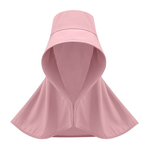 ZQUUVOU Sun Hat for Men Women with Neck Flap Wide Brim UV Protection Hat Shoulder Cover Summer Outdoor Hiking Fishing Hats Pink
