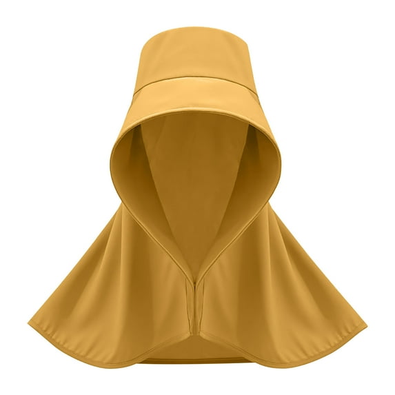 ZQUUVOU Sun Hat for Men Women with Neck Flap Wide Brim UV Protection Hat Shoulder Cover Summer Outdoor Hiking Fishing Hats Yellow