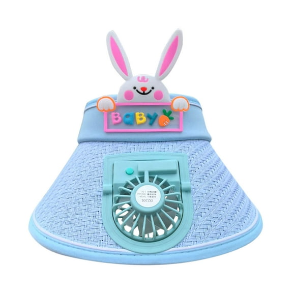 ZQUUVOU Sun Visor Hat for Toddler Children Adjustable Sun Protection Fan Hats for Boys Girls Cartoon Frog Outdoor Protection Cap Blue B