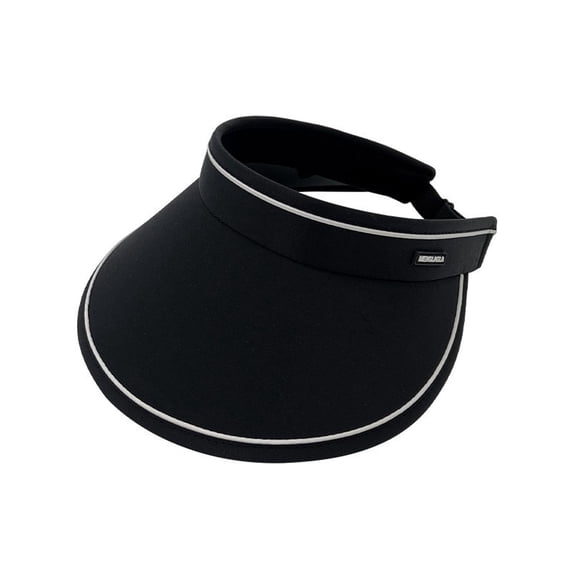 ZQUUVOU Sun Visor Hat for Women UV Protection Wide Brim Sun Hats Packable Quick Dry for Sports Golf Tennis Running Beach Hat Black