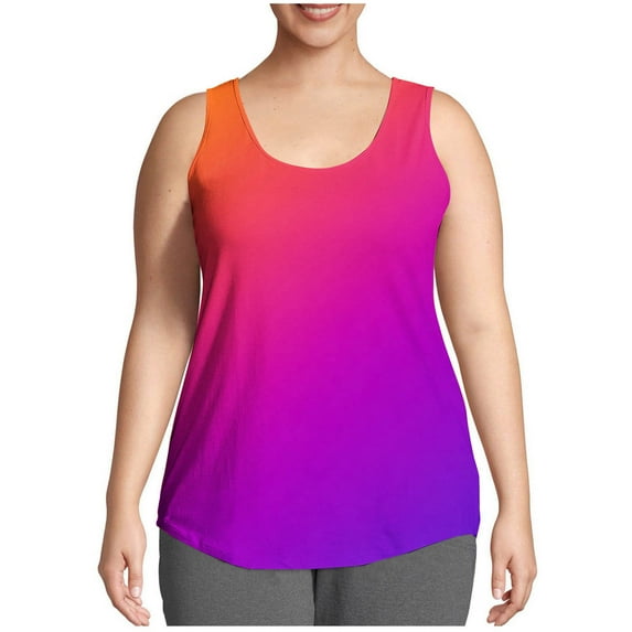 ZQUUVOU Tank Top For Women Camisole Padded Yoga Sports Tank (Hot Pink,4XL)