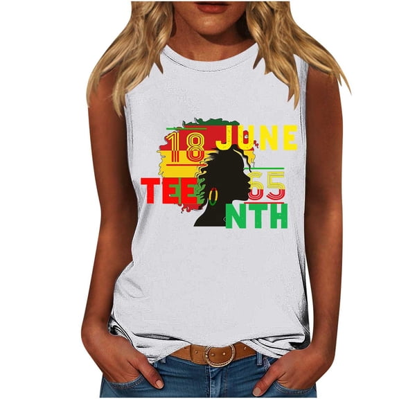 ZQUUVOU Tank Top For Women Casual Sleeveless Round Neck Tops (White,L)