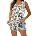 thumbnail image 1 of ZQUUVOU Tank Top For Women Printed Leopard V-Neck Casual Loose Top (Yellow,M), 1 of 6