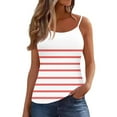 thumbnail image 1 of ZQUUVOU Tank Top For Women Spaghetti Stripe Printed Round Neck Sleeveless Camisole Summer Tank (Red,L), 1 of 6