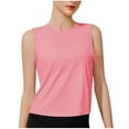 thumbnail image 1 of ZQUUVOU Tank Top For Women Summer Round Neck Sleeveless Solid Color Camisoles Tops (Hot Pink,M), 1 of 3