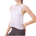 thumbnail image 1 of ZQUUVOU Tank Top For Women Summer Round Neck Sleeveless Solid Color Camisoles Tops (White,XL), 1 of 3