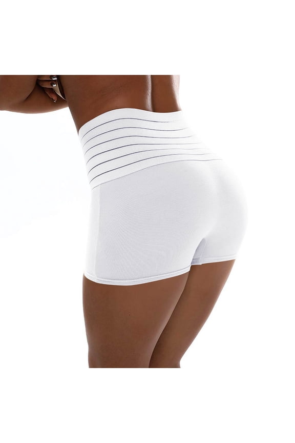 Tummy Control Shapewear for Women Thin Seamless High Waist Abdomen Underpants Lift Buttocks Shapewear Panties White