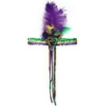 thumbnail image 1 of ZQUUVOU Unisex Party Carnival Feather Headband with Sequin Accent Hair Accessory for Masquerade Events Mint Green, 1 of 1
