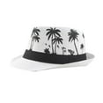 thumbnail image 1 of ZQUUVOU Unisex Print Fedora Hat Vingtage Straw Panama Hat Rolled Brim Sun Hat Beach Cap Summer Vacation Resort Wear White, 1 of 6