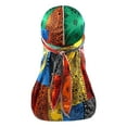 thumbnail image 1 of ZQUUVOU Unisex Satin Silk Head Scarf Bandana Paisley Pattern Head Wrap Long Tail Pirate for Hair Wrapping and Sleeping Multicolor, 1 of 2