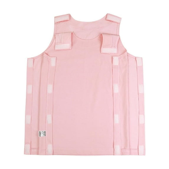 ZQUUVOU Unisex Shoulder Snap-Access Tank Tops Post Surgery Shirts Tear Away Chemo Clothes (Pink,M)