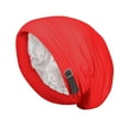 thumbnail image 1 of ZQUUVOU Unisex Sleep Cap Solid Color Stretch Double Layer Adjustable Comfortable Night Wear Head Cover Toe Hats Red, 1 of 4