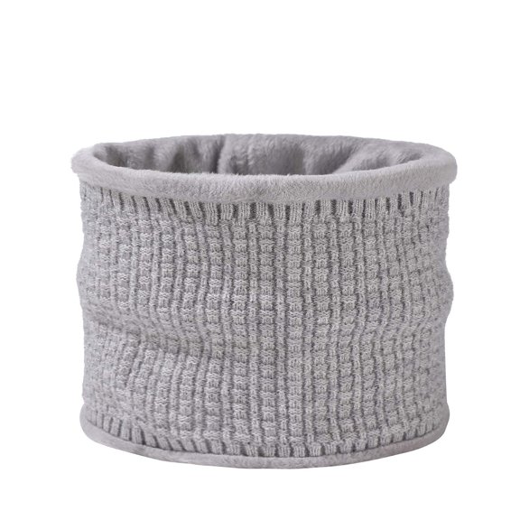 ZQUUVOU Unisex Warm Neck Cover Thickened Knitted Neck Cover Winter Thickened High Neck Cover Cold Plush Warm Ski Mask Gray