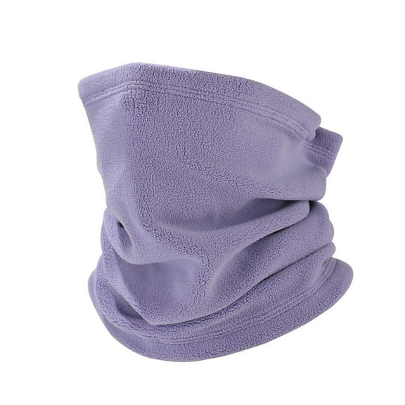 ZQUUVOU Unisex Winter Neck Gaiter Polar Fleece Stretchable Extended Coverage for Outdoor Cycling Face Cover Neck Warmer Purple