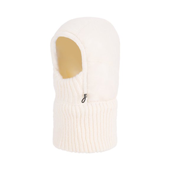 ZQUUVOU Unisex Winter Thermal Balaclava Hat Outdoor Cold Protection Integrated Neck Warmer Mask Plush Ear Flap Beanie Beige