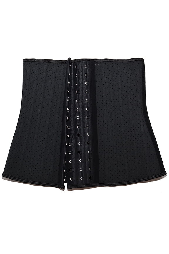Waist Trainer for Women Latex Underbust Mesh Breathable Waist Cincher Corset Sport Girdle Hourglass Body Shaper Black
