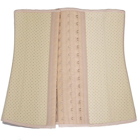 ZQUUVOU Waist Trainer for Women Latex Underbust Mesh Breathable Waist Cincher Corset Sport Girdle Hourglass Body Shaper Khaki