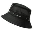 thumbnail image 1 of ZQUUVOU Waterproof Bucket Hats for Men Plain Color Mesh Breathable Outdoor Boonie Hat Foldable Fishing Hiking Sun Caps Black, 1 of 5